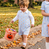 Pumpkin Harvest Gingham Shortall