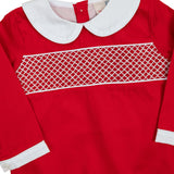 Red Smocked Shortall