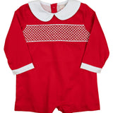 Red Smocked Shortall