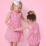 Pink Block Print Dress