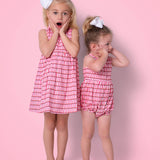 Pink Block Print Dress