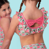 Pink and Green Shell Print Bikini