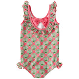 Pink and Green Shell Print One Piece