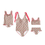 Pink and Green Shell Print Ladies One Piece