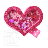 Glitter Heart Shaker Hair Clip