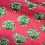 Pink and Green Shell Print Ladies Sarong