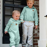 Turkey Embroidered Sage Green Shirt