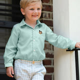 Turkey Embroidered Sage Green Shirt