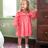 Ditsy Hearts Smocked Dress- FINAL SALE