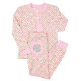 Floral Valentines Scallop Print Pajama Set