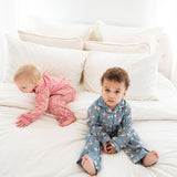 Red Striped Vintage Santa Button Down Pajama Set