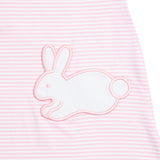 Pink Stripe Knit Bunny Pocket Jumper