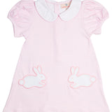 Pink Stripe Knit Bunny Pocket Jumper