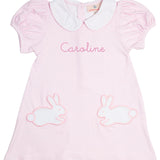 Pink Stripe Knit Bunny Pocket Jumper