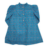 Sky Blue Floral Block Print Dress