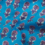 Sky Blue Floral Block Print Bubble