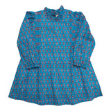 Sky Blue Floral Block Print Dress