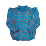 Sky Blue Floral Block Print Bubble