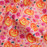 Floral Jack-O-Lantern Smocked Dress