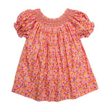 Floral Jack-O-Lantern Smocked Dress
