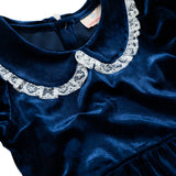 Navy Velvet & Lace Bubble