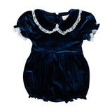 Navy Velvet & Lace Bubble