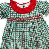 Christmas Ribbons Smocked Dress
