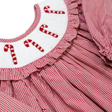 Candy Cane Smocked Bishop Bubble