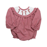 Candy Cane Smocked Bishop Bubble