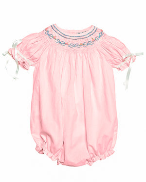 Bows Smocked Pink Bishop Bubble