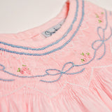 Bows Smocked Pink Bishop Bubble