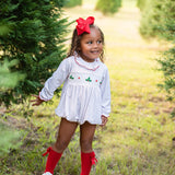 Hollyberries Smocked Polka Dot Knit Bubble