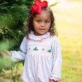 Hollyberries Smocked Polka Dot Knit Bubble