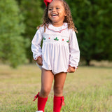 Hollyberries Smocked Polka Dot Knit Bubble