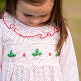 Hollyberries Smocked Polka Dot Knit Dress