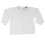 Girls Peter Pan Collar Long Sleeve Shirt