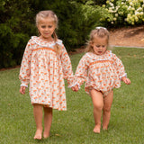 Marigold Floral Smocked Dress