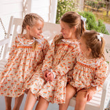 Marigold Floral Smocked Dress