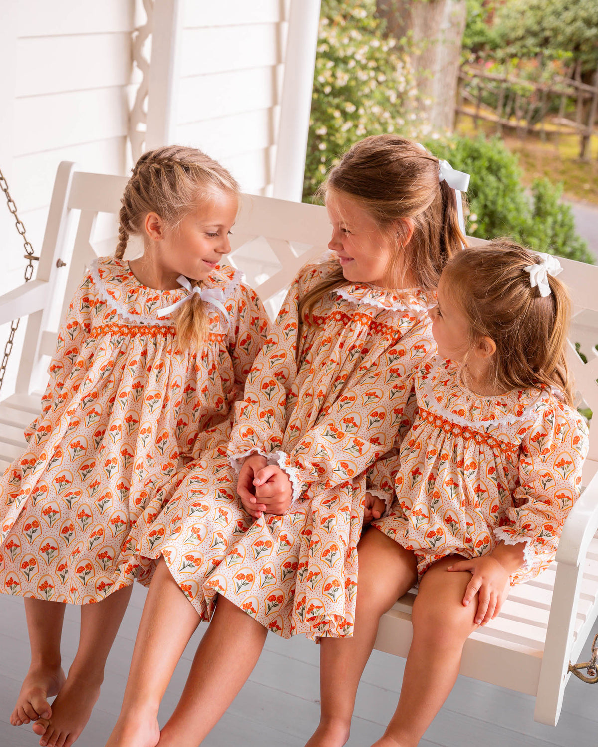 Marigold Floral Smocked Dress