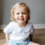 Blue Plaid Shorts Set