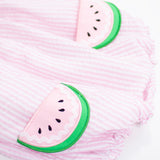 Watermelon Collar Pink Seersucker Bubble