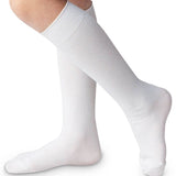 High Class Nylon White Knee High Socks