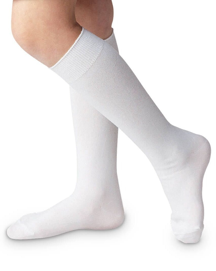 High Class Nylon White Knee High Socks
