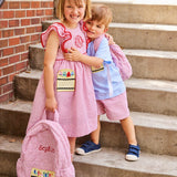 Crayon Pocket Red Seersucker Dress