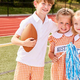 Orange Checked Shorts