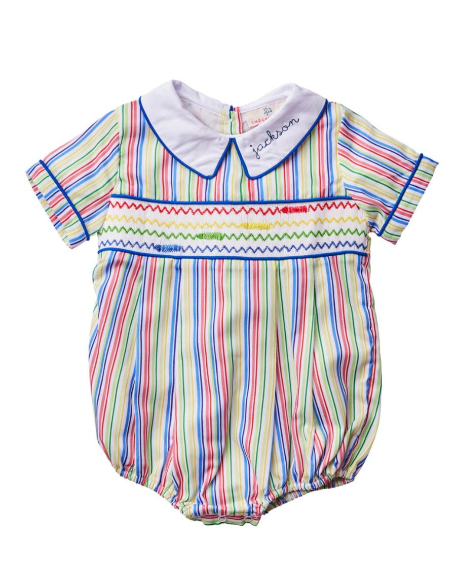 Colorful Crayons Smocked Bubble- FINAL SALE