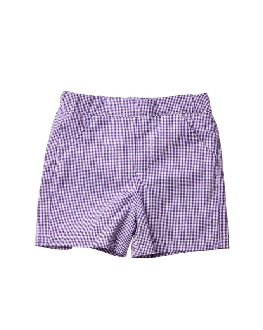 Purple Gingham Shorts-FINAL SALE