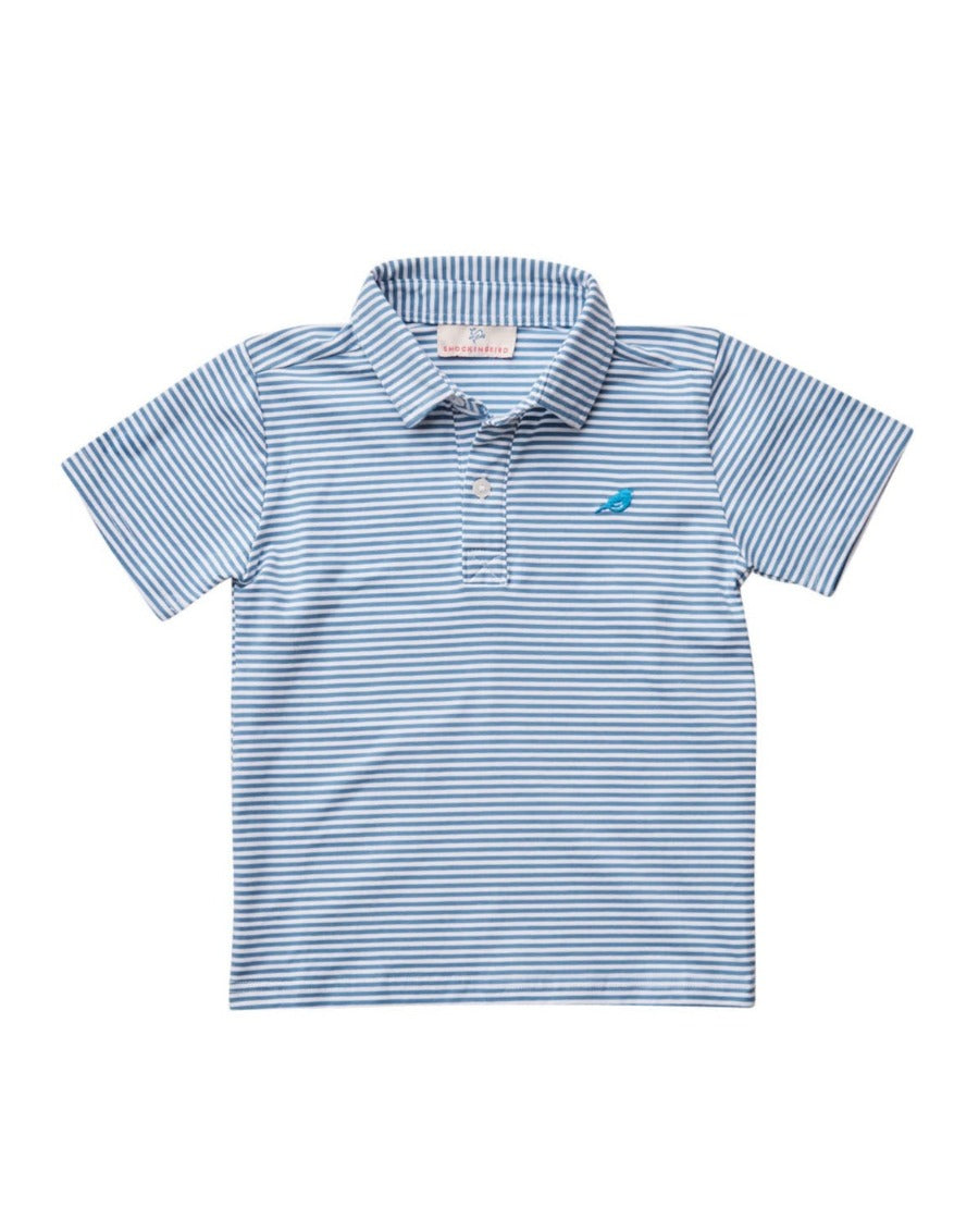 Blue Striped Polo Shirt-FINAL SALE