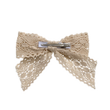 Vintage Lace Hair Bow in Ivory