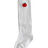 Apple Hand Embroidered Socks